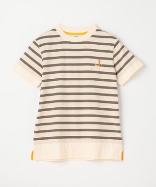 J.PRESS KIDS 【140-170cm】J.半袖ボーダーＴシャツ カーキ系1
