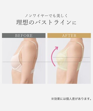 BRADELIS New York 【BRADELIS New York】ノンワイヤーブラ25A2 補正下着 ブラジャー 脇高設計 谷間メイク シャンパンゴールド