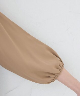 Tiaclasse L 【洗える】ティアードチュニックブラウス ベージュ