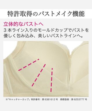 BRADELIS New York 【BRADELIS New York】ノンワイヤーブラ25A2 補正下着 ブラジャー 脇高設計 谷間メイク シャンパンゴールド