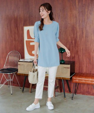 Tiaclasse 【新色追加・洗える】アンクルテーパードパンツ オフホワイト