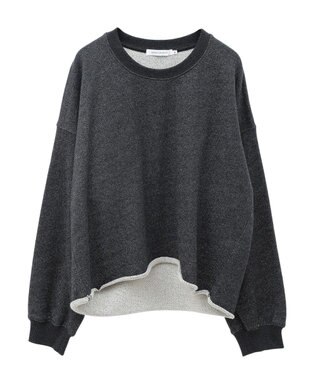 AMERICAN HOLIC ラメ裏毛ショートスウェット Dark Gray Mixture