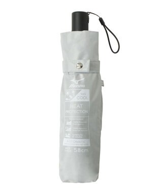 MOONBAT MIZUNO  (ミズノ) 無地 ロゴ 日傘 折りたたみ傘 自動開閉 1プッシュ パラソル 晴雨兼用 一級遮光 遮熱効果 遮光率100% UV遮蔽100% 高遮熱