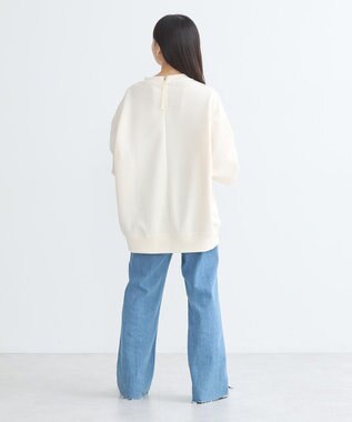 earth music&ecology ダンボールニットバックＺＩＰチュニック Ivory