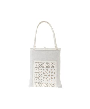 genten タペストリーカットワーク トートバッグ アイボリー