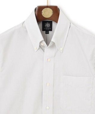 J.PRESS MEN 【KING SIZE】【PREMIUM PLEATS / 形態安定】エンドオンエンド シャツ / B.D. ライトグレー系