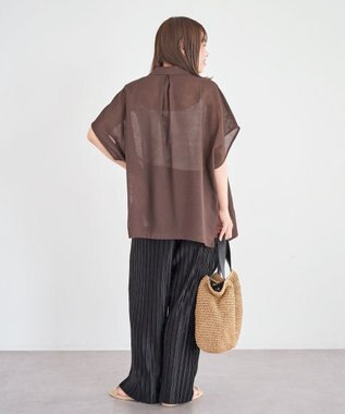 Green Parks メッシュポンチョジャケット Brown