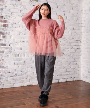 Green Parks ・ｆｕｒｒｙｒａｔｅポンチスエードジョガーパンツ Charcoal Gray