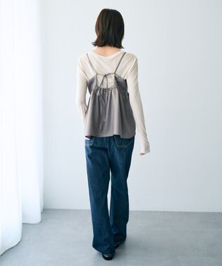 YECCA VECCA シャイニーオーバーキャミ Mocha