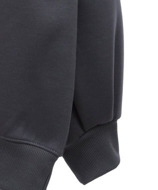 earth music&ecology ダンボールニットバックＺＩＰチュニック Charcoal Gray