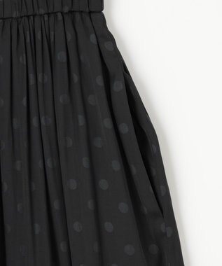 組曲 【秋のNEWカラー追加】ギャザーライトデシン パンツ ブラックドット系7