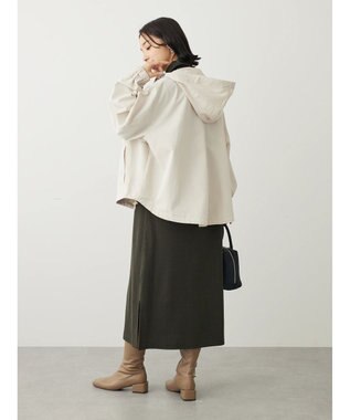 Green Parks リブカットＩラインワンピース Dark Khaki