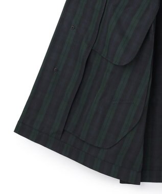 J.PRESS MEN 【オンオフ兼用 / ストレッチ / 撥水 / 洗える】トリコット3レイヤーバルマカンショートコート / フードデタッチャブル ネイビー系3