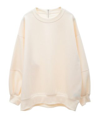 earth music&ecology ダンボールニットバックＺＩＰチュニック Ivory