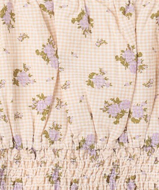 ANY KIDS キャミソール ドッキング Ｔシャツ ホワイト×ギンガムチェック