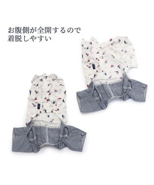 PET PARADISE 犬の服 春J.PRESS ヨット柄 パンツ つなぎ 【小型犬】 白~オフホワイト