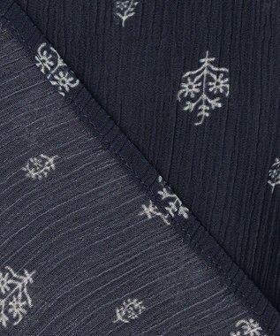 23区 【SLOW/一部店舗限定】クレープ フラワープリント ブラウス ネイビー系5