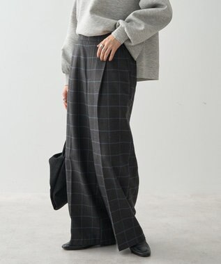 AMERICAN HOLIC ツイードワイドパンツ Check