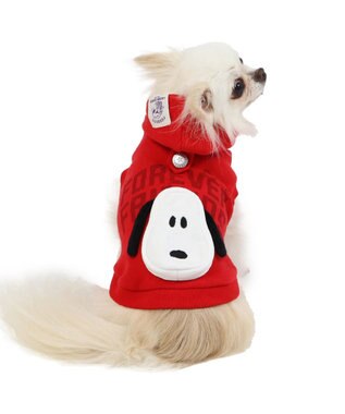  スヌーピー ずっ友 お揃い パーカー 《レッド》 小型犬