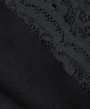 自由区 【洗える】クレープストレッチレースコンビ ニット バーント