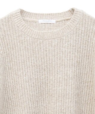 Green Parks Ｍｉｘ配色畦ニットプルオーバー Beige