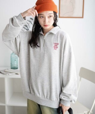 WEGO ハーフジップBIGスウェット 柄4