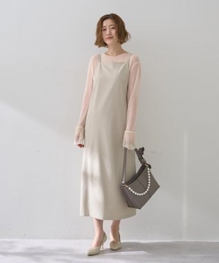 YECCA VECCA 袖レースシアートップス Ivory