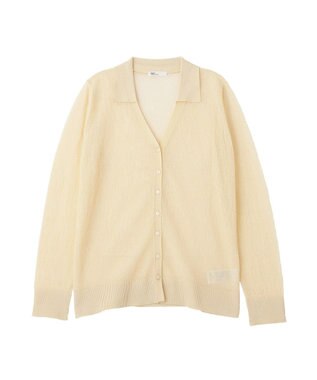 CRAFT STANDARD BOUTIQUE シアージョーゼットニットカーディガン Light Beige