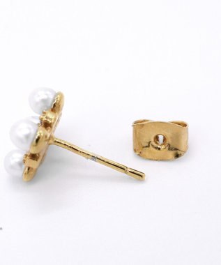 Tiaclasse 【金属アレルギー対応】パールクロスピアス・イヤリング ゴールドピアス