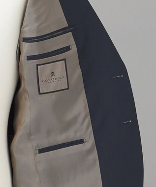 GOTAIRIKU オールシーズン対応【御幸毛織】WOOL×SOLOTEX ストレッチスーツ（ネイビーストライプ） ネイビー系1