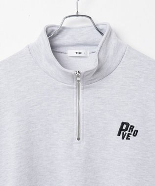WEGO ヘビーウエイトハーフZIPワンポイントPO グレー