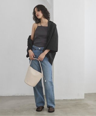 WEGO 【ANGIE VINTAGE/SMLサイズ展開】ストラップカップ付きベアキャミソール ブラック中濃色