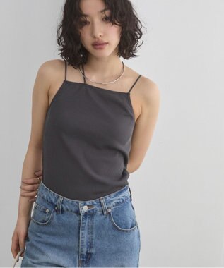 WEGO 【ANGIE VINTAGE/SMLサイズ展開】ストラップカップ付きベアキャミソール ブラック中濃色