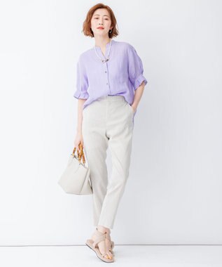 23区 バンブーハンドルトートバッグ ベージュ系