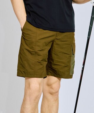 PW CIRCULUS 【MEN】メッシュカーゴショーツ ゴルフ カーキ系