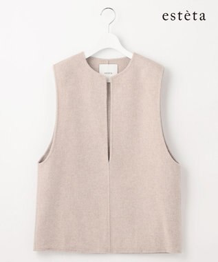  【エステータ】ブラッシュドラムズウール ベスト