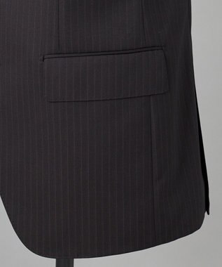 GOTAIRIKU シワになりにくい【御幸毛織/みゆきけおり】DRY SPINNER(ドライスピナー)スーツ（ブラウンストライプ） ダークブラウン系1