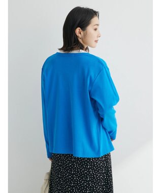 Green Parks リブカットカーディガン Blue