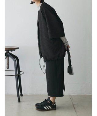 Green Parks AnriettMusee フロントジップジャガードブルゾン Black