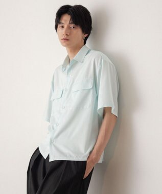 WEGO ダブルポケットボクシーシャツ（SS） サックス