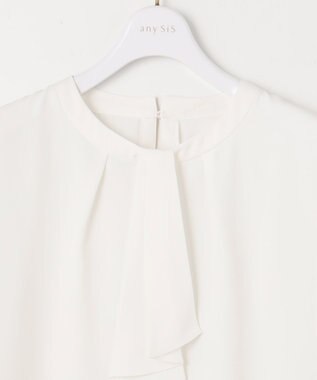 ANY SIS 【洗える】ボウタイ ブラウス オフ
