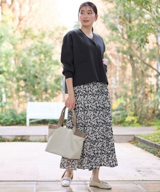 ANY L ミラノリブニットカーディガン チャコール