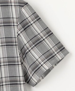 J.PRESS LADIES L シアーストライプ&チェック カットソー ライトグレー系3