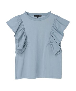 Green Parks ・ＳＵＧＡＲ　ＳＰＯＯＮ＜ＣＯＯＬ＞ラッフルスリーブＴＥＥ Sax