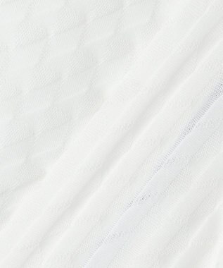 23区GOLF 【MEN】フラッグジャガードニットポロシャツ ストレッチ 半袖 ホワイト系