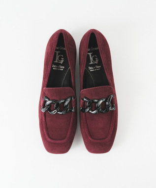 BONTRE 【LucaGrossi/ルカグロッシ】スクエアトゥチェーンローファー/H092M-WA ボルドー