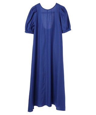 earth music&ecology リサイクルポリエステルブレンドＡラインワンピース Blue