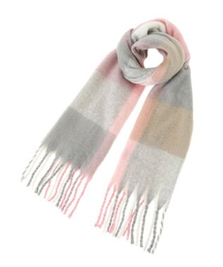 AMERICAN HOLIC シャギーチェックＢＩＧマフラー Pink