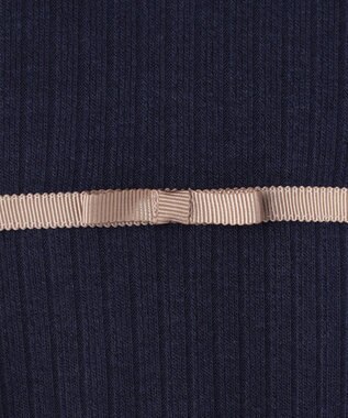 組曲 KIDS 【150-160㎝】バイカラーニットソー ワンピース ネイビー系