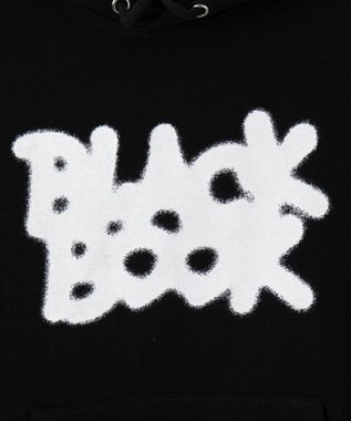 WEGO 【ユニセックス着用ITEM/裏起毛/SMLサイズ展開】リラックスフィットスプレーグラフィックパーカー ブラック